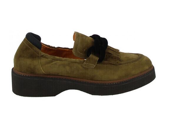 Mocassin-fugitive-FAENA-velours-kaki-a-mocassi-les-sables-d-olonne