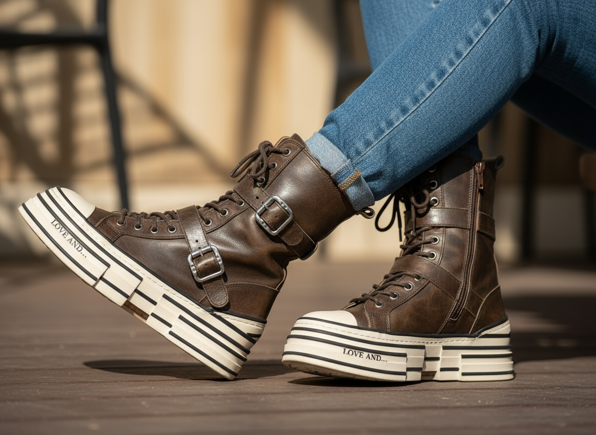 Rebecca White YZ58-5 marron Mocassi Chausseur