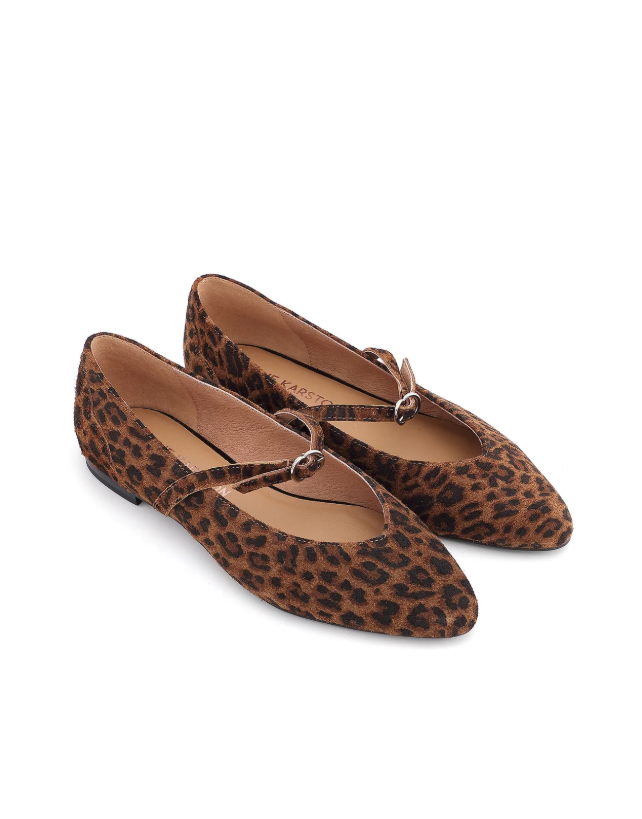 BALLERINE EMILIE KARSTON LEOPARD MOCASSI CHAUSSEUR