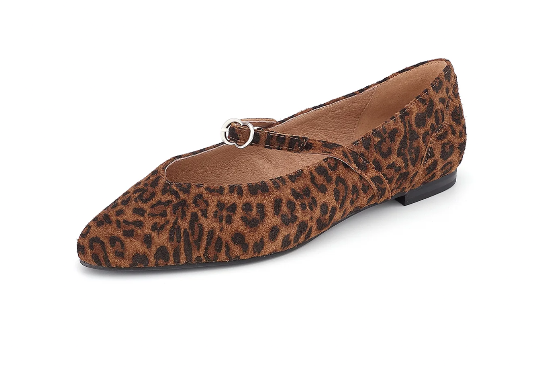 BALLERINE EMILIE KARSTON LEOPARD MOCASSI CHAUSSEUR