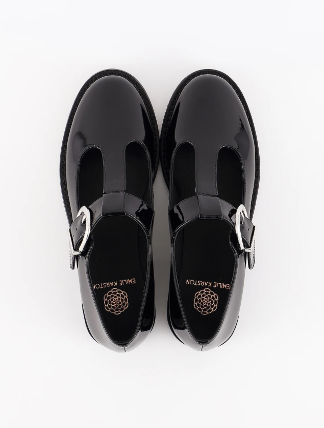 Emilie Karston Jyn verni noir - Mocassi Chausseur