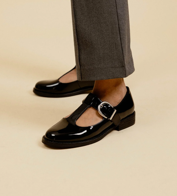 Emilie Karston Jyn verni noir - Mocassi Chausseur
