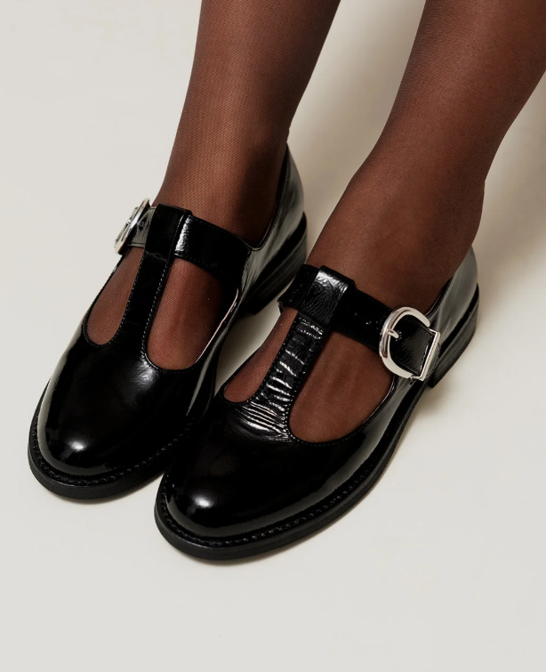 Emilie Karston Jyn verni noir - Mocassi Chausseur