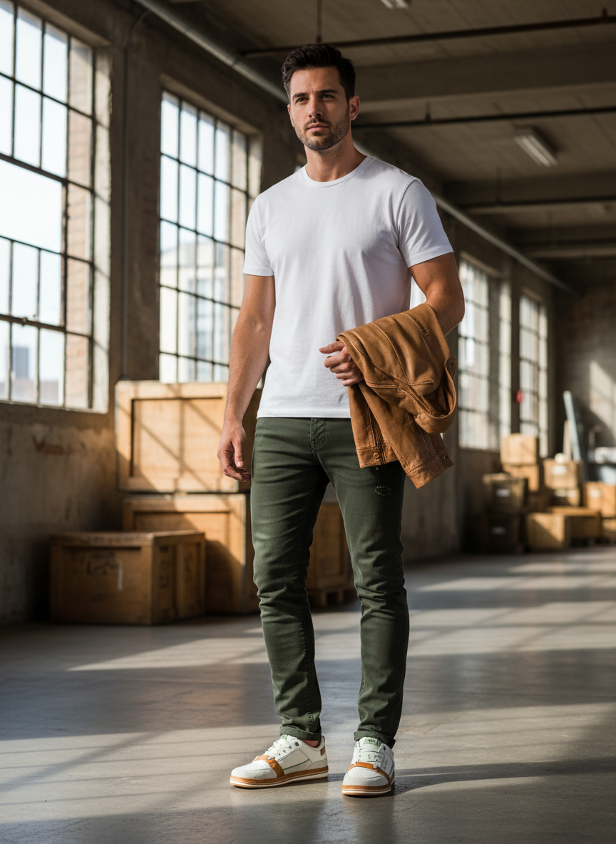 Kamo Gutsu Campo 058 blanc Mocassi Chausseur