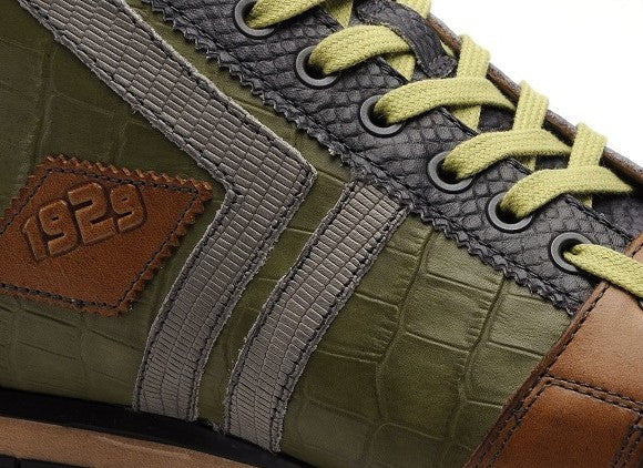 Basket montante Kamo Gutsu Tifo 130 cuir vert fumo homme, vue intérieure